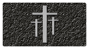 537 DSC700 517 BK SL  3 Crosses Black Silver
